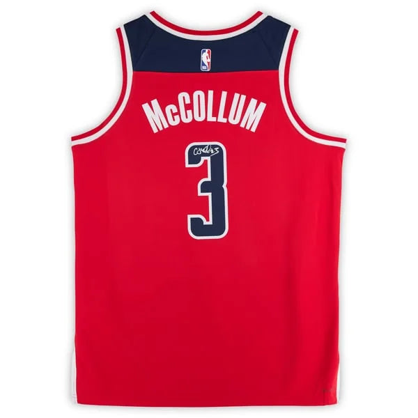 CJ McCollum Signed Washington Wizards Nike Red Icon Jersey | Authenticated | WJRSYMC0207