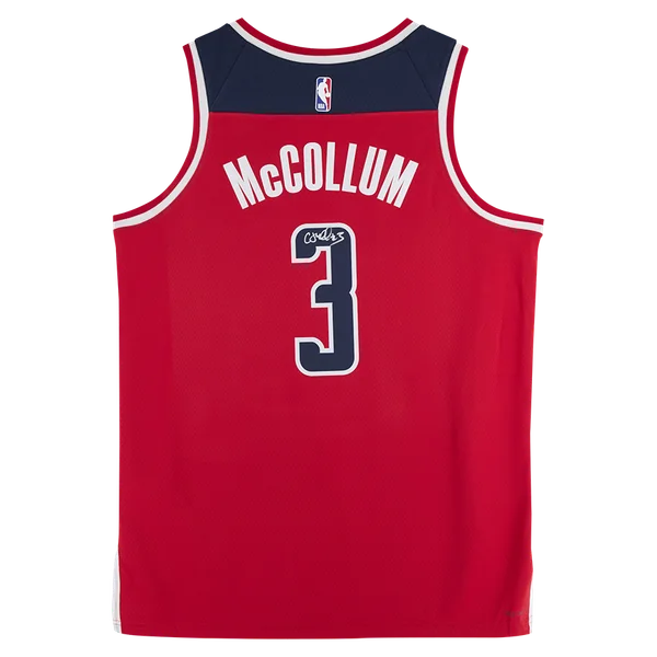 CJ McCollum Signed Washington Wizards Nike Red Icon Jersey | Authenticated | WJRSYMC0207