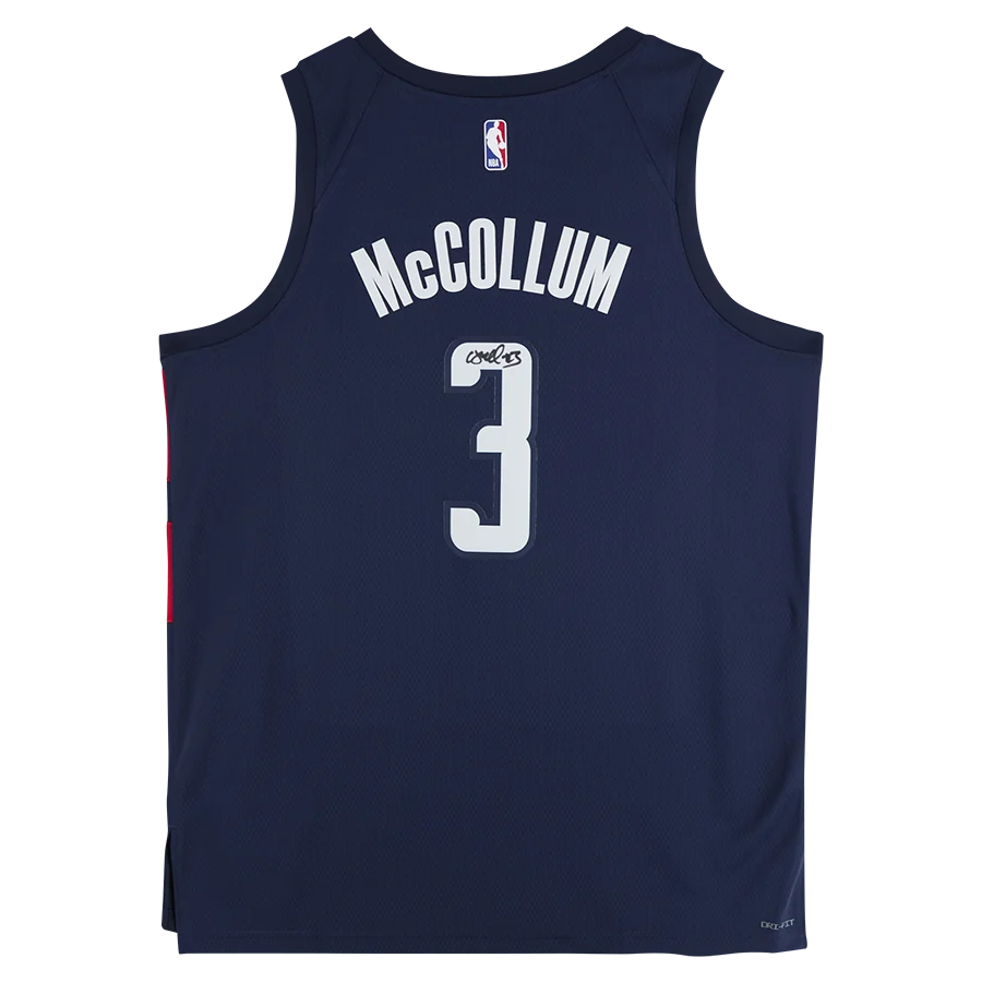 CJ McCollum Signed Washington Wizards Navy Statement Jersey | Authenticated | WJRSYMC0208