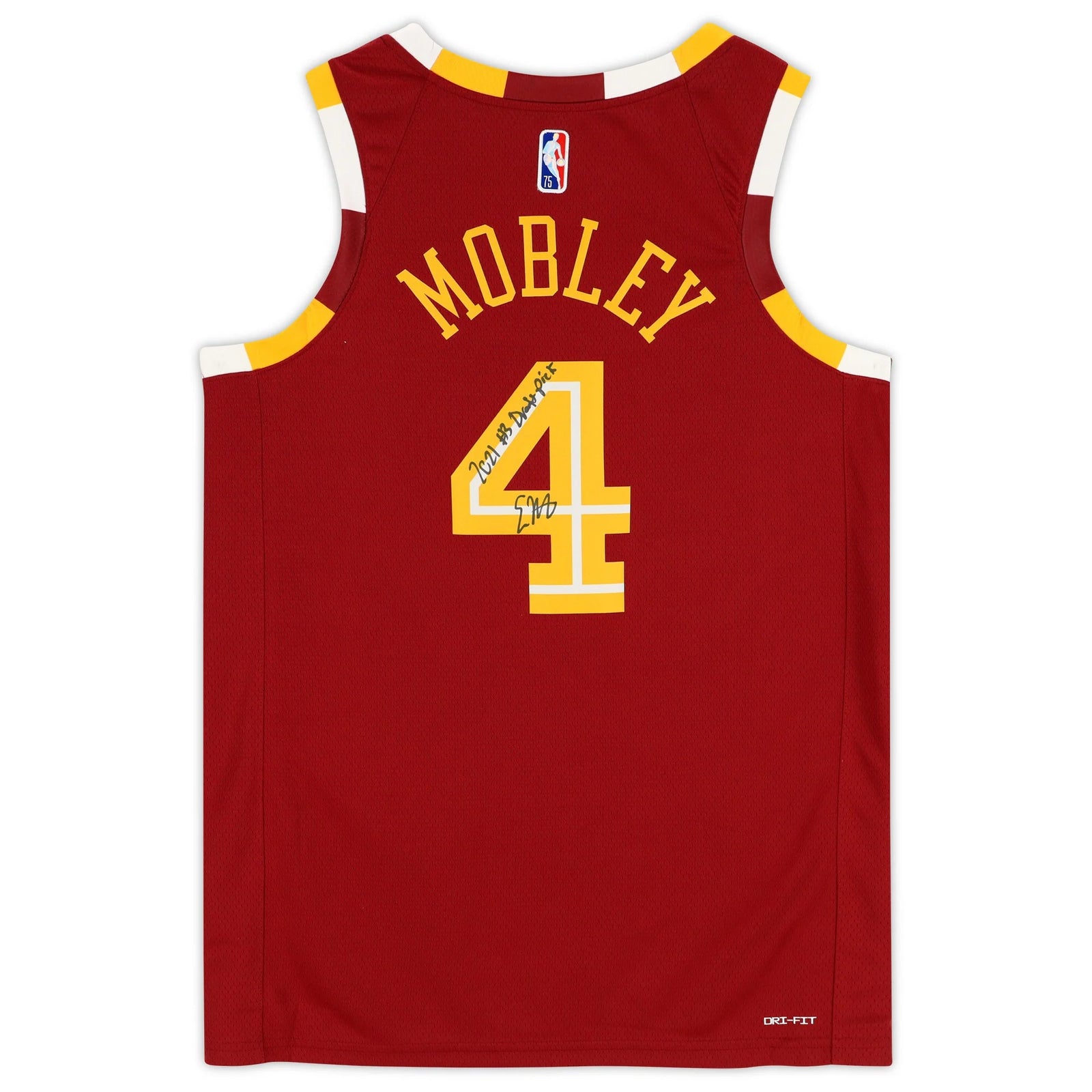 2021-2022 Evan Mobley Signed Cavaliers Jersey | #3 Draft Pick Inscription