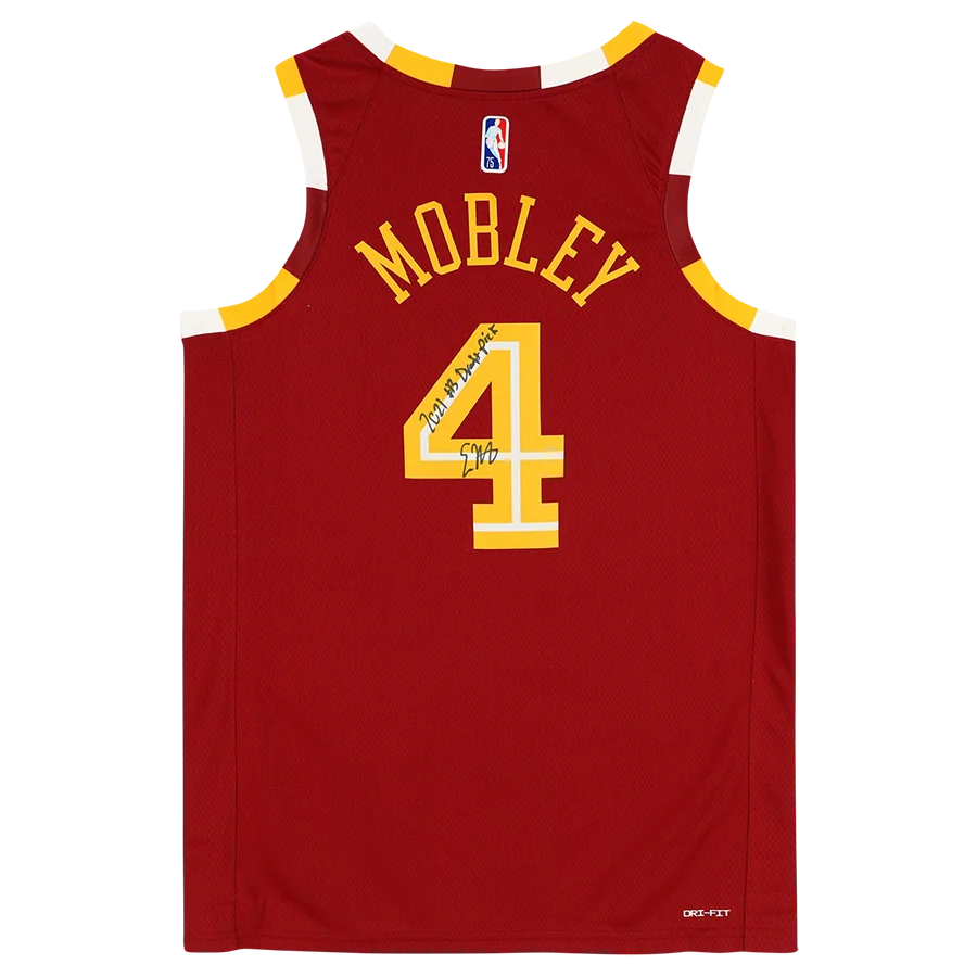 2021-2022 Evan Mobley Signed Cavaliers Jersey | #3 Draft Pick Inscription