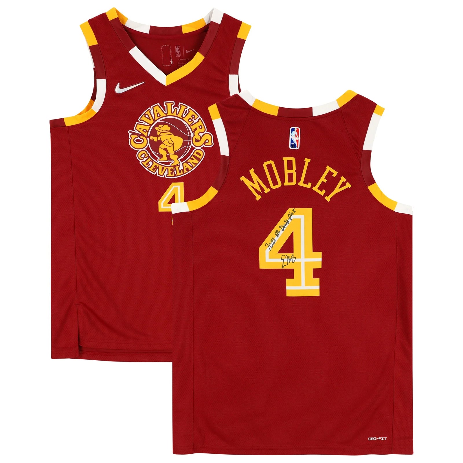 2021-2022 Evan Mobley Signed Cavaliers Jersey | #3 Draft Pick Inscription