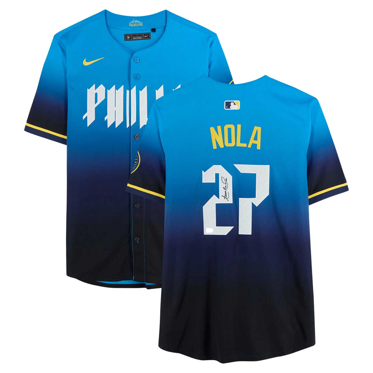 Aaron Nola Signed Philadelphia Phillies City Connect Jersey | Limited | WJRSYNO0092
