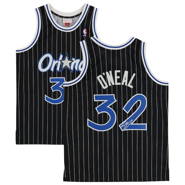 Shaquille O'Neal Signed Orlando Magic Jersey | Mitchell & Ness Black Pinstripe