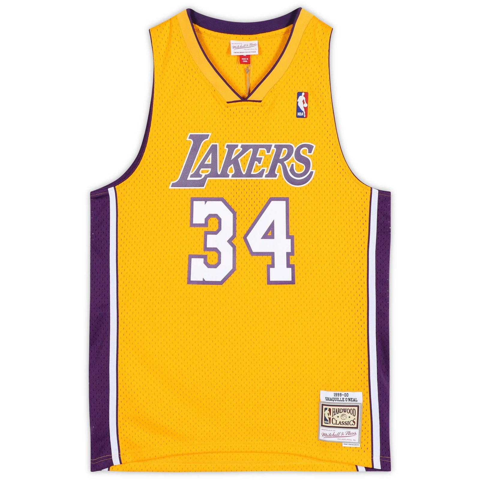 Shaquille O'Neal Signed Lakers Gold Jersey | 1999-00 Harwood Classic
