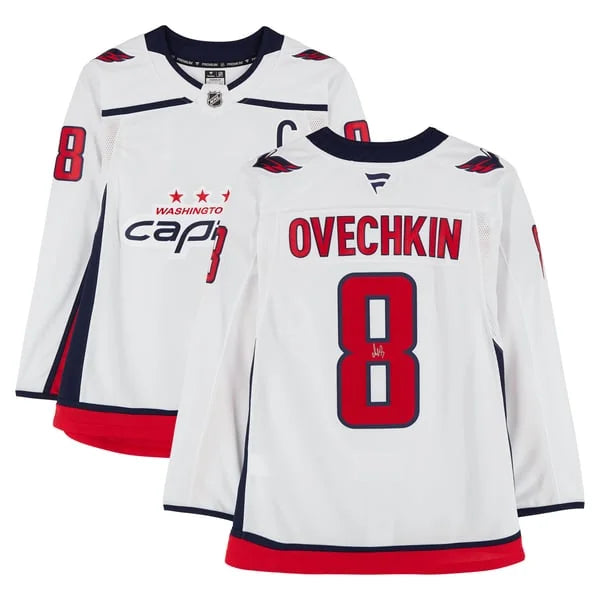 Alex Ovechkin Signed Washington Capitals White Road Jersey | Authenticated | WJRSYOV0105
