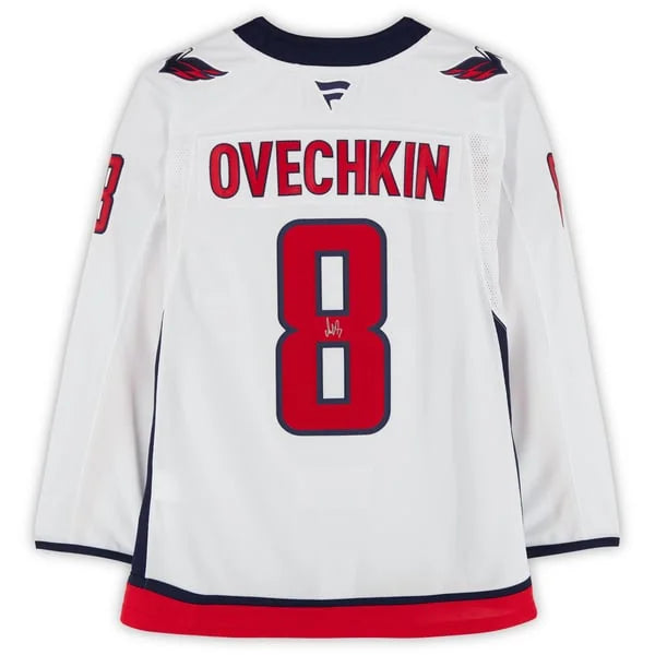 Alex Ovechkin Signed Washington Capitals White Road Jersey | Authenticated | WJRSYOV0105