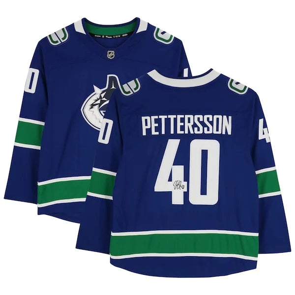 Elias Pettersson Signed Vancouver Canucks Blue Jersey | Authenticated