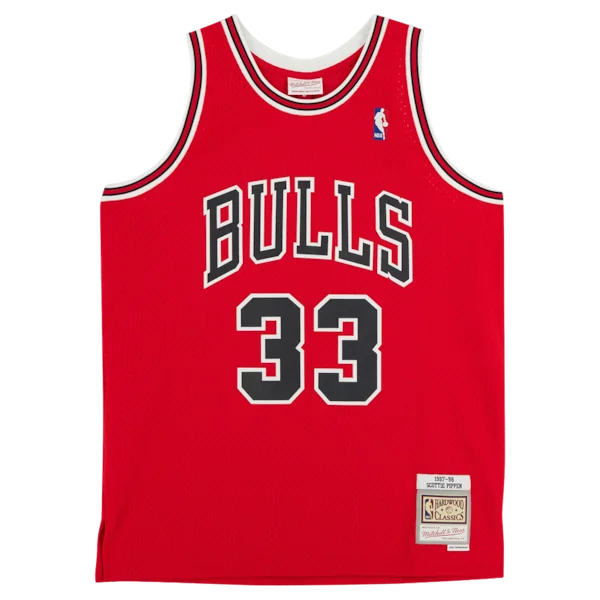 Scottie Pippen Signed Chicago Bulls Jersey | 1997-1998 Mitchell & Ness with 6x Champ Inscr
