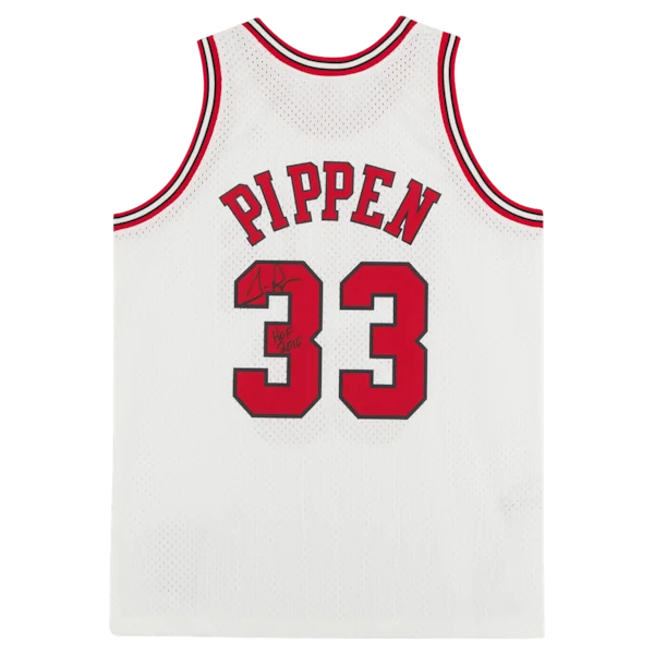 2010 Scottie Pippen Signed Chicago Bulls Jersey | Mitchell & Ness 1997-1998 White Swingman with