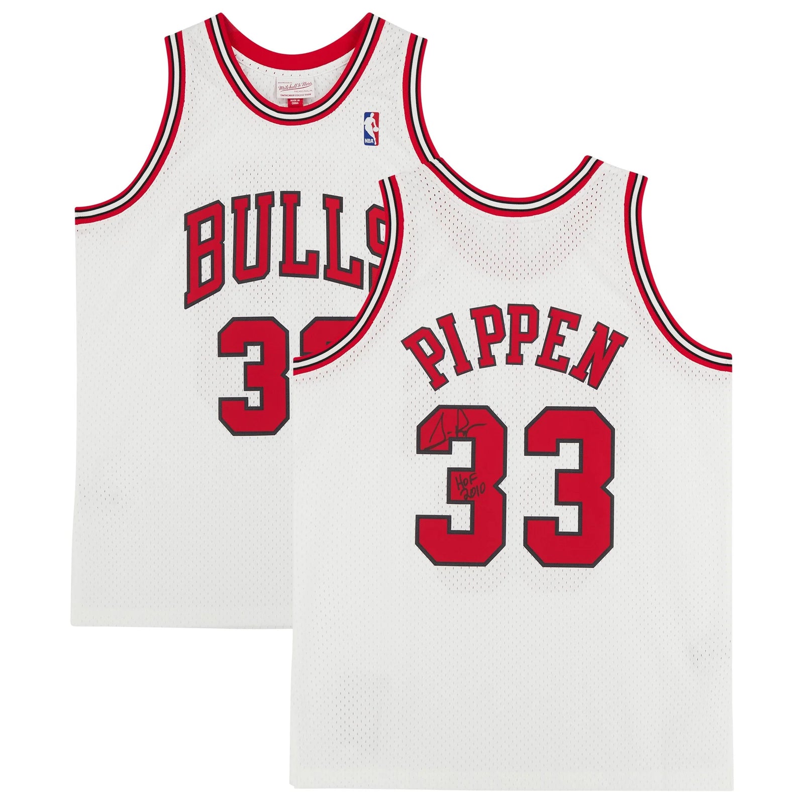 2010 Scottie Pippen Signed Chicago Bulls Jersey | Mitchell & Ness 1997-1998 White Swingman with