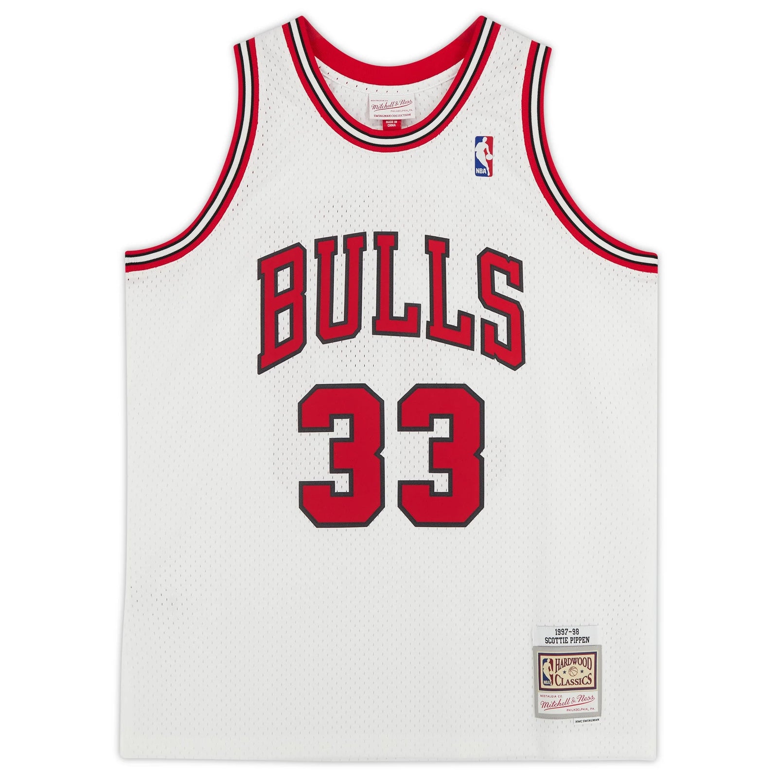 2010 Scottie Pippen Signed Chicago Bulls Jersey | Mitchell & Ness 1997-1998 White Swingman with