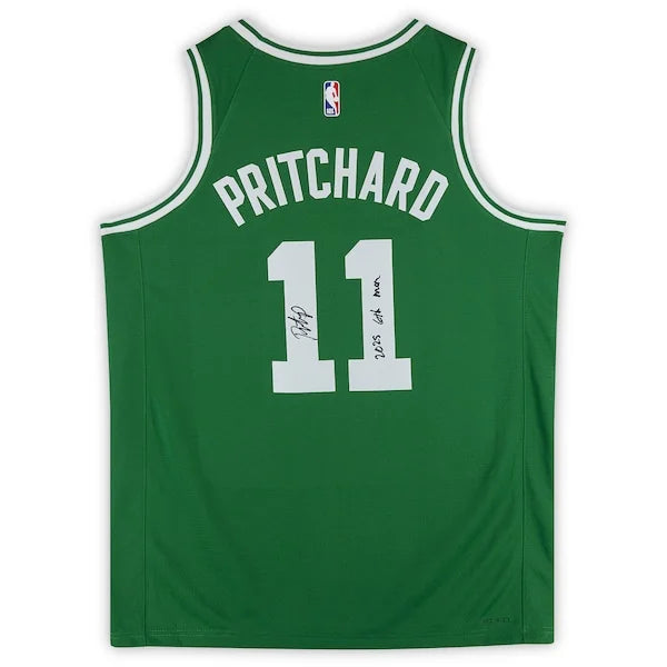 Payton Pritchard Signed Boston Celtics Jersey | 2025 6th Man Inscription