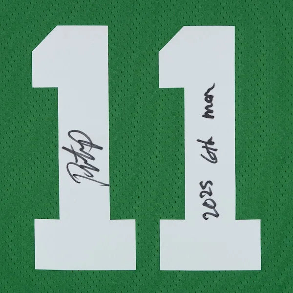 Payton Pritchard Signed Boston Celtics Jersey | 2025 6th Man Inscription