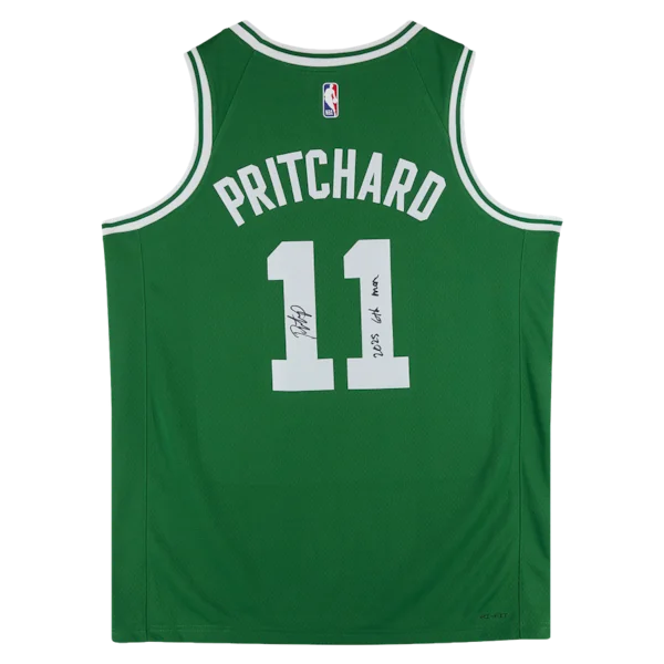 Payton Pritchard Signed Boston Celtics Jersey | 2025 6th Man Inscription