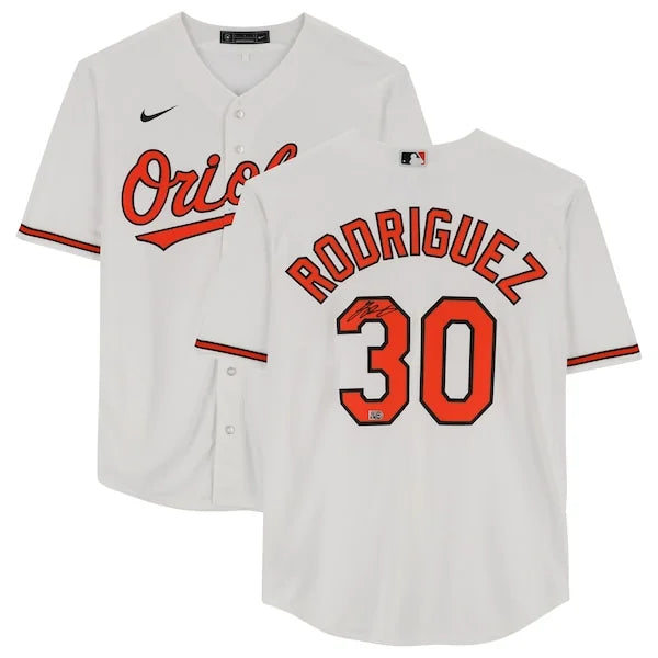 Grayson Rodriguez Signed Baltimore Orioles Jersey | White Nike Replica