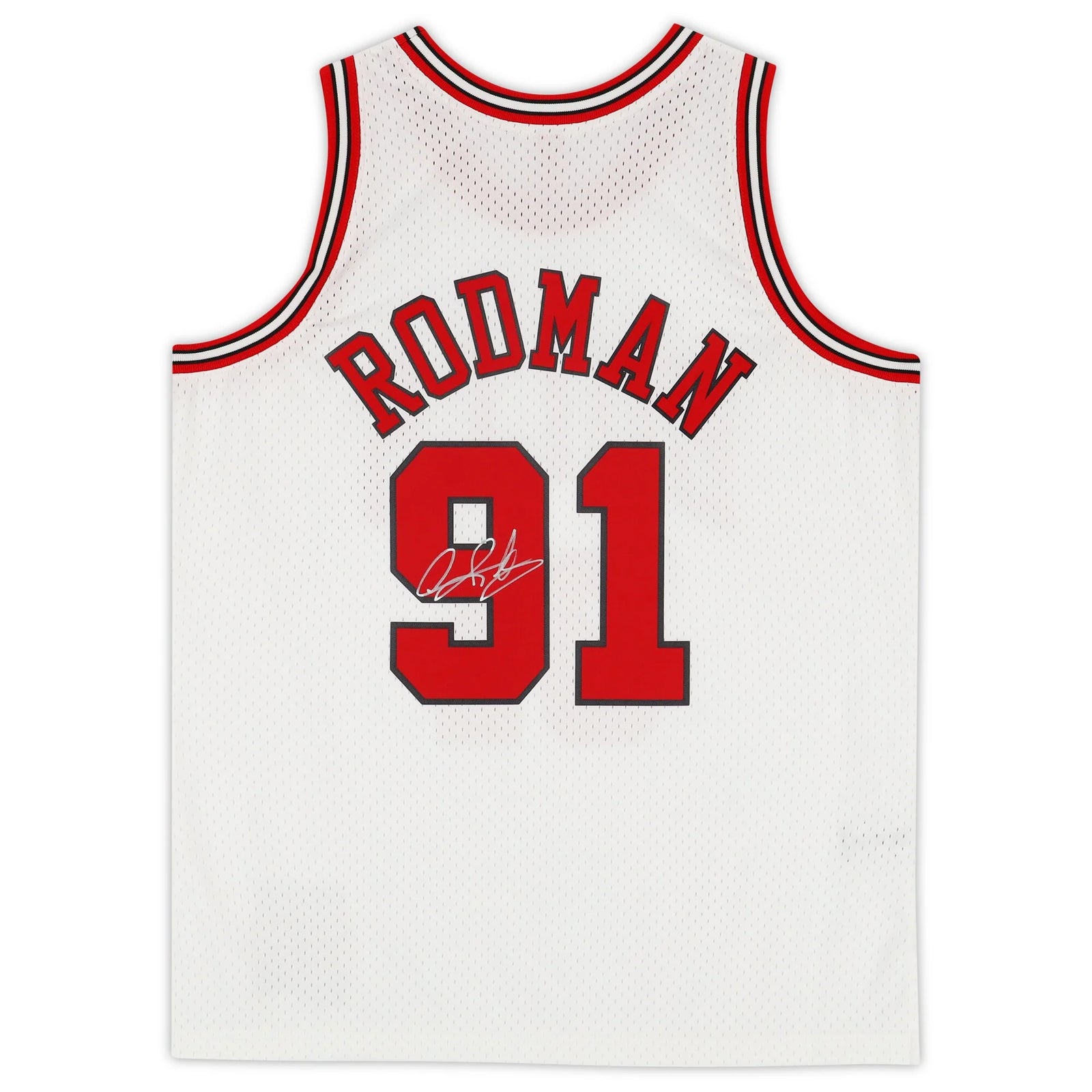 Dennis Rodman Signed Chicago Bulls Jersey | 1997-1998 Mitchell & Ness White