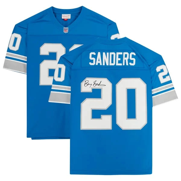 Barry Sanders Signed Detroit Lions Jersey | Mitchell & Ness Replica | WJRSYSA0054