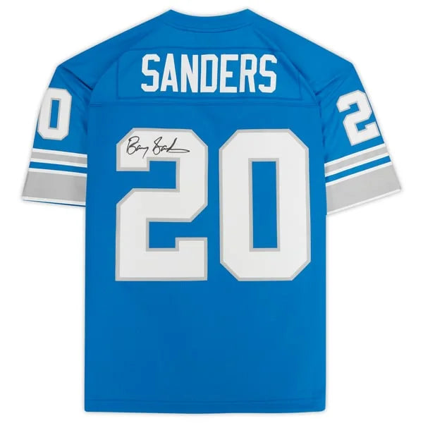 Barry Sanders Signed Detroit Lions Jersey | Mitchell & Ness Replica | WJRSYSA0054
