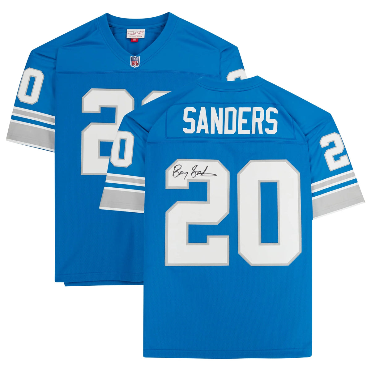 Barry Sanders Signed Detroit Lions Jersey | Mitchell & Ness Replica | WJRSYSA0054