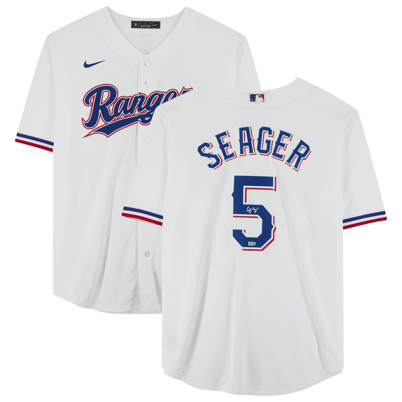Corey Seager Signed Texas Rangers Jersey | White Nike Replica