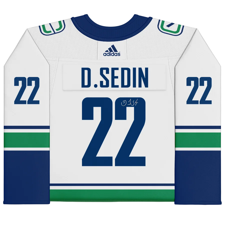 Daniel Sedin Signed Vancouver Canucks Jersey | White Adidas Authentic