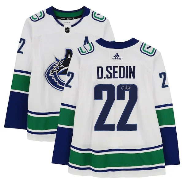 Daniel Sedin Signed Vancouver Canucks Jersey | White Adidas Authentic