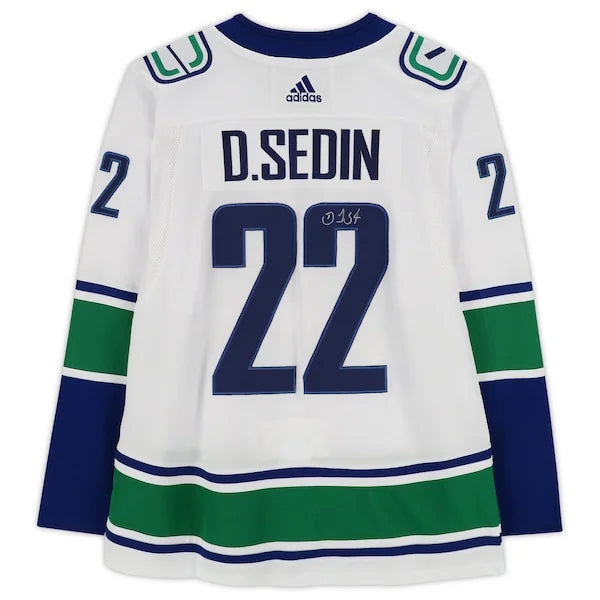 Daniel Sedin Signed Vancouver Canucks Jersey | White Adidas Authentic
