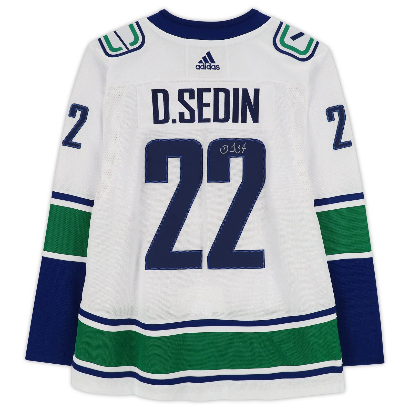 Daniel Sedin Signed Vancouver Canucks Jersey | White Adidas Authentic