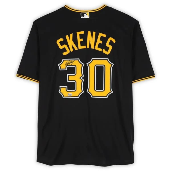 Paul Skenes Signed Pittsburgh Pirates Black Nike Jersey | MLB Authenticated | WJRSYSK0025