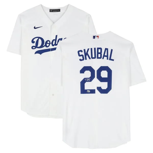 Tarik Skubal Signed Los Angeles Dodgers White Nike Jersey | MLB | WJRSYSK0076