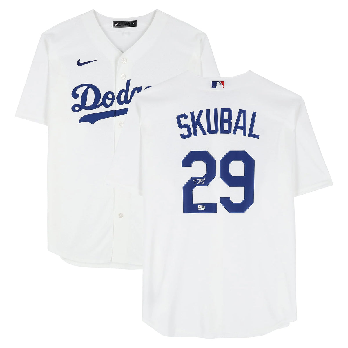 Tarik Skubal Signed Los Angeles Dodgers White Nike Jersey | MLB | WJRSYSK0076