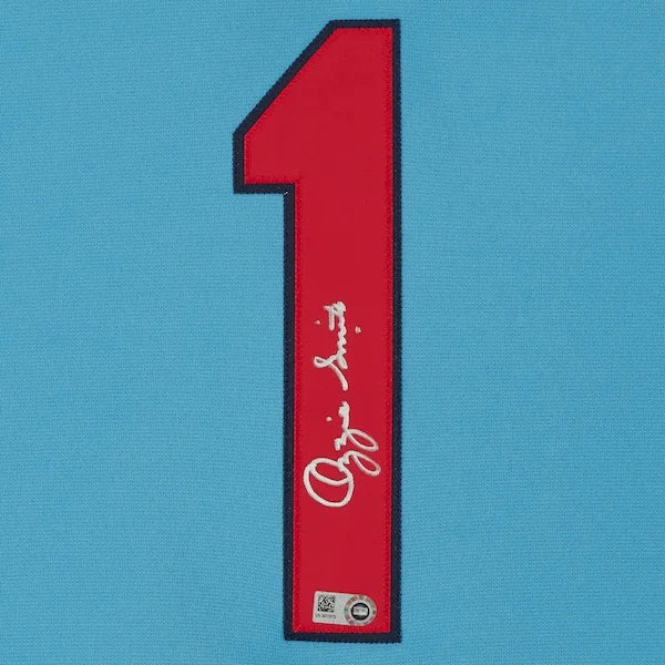 Ozzie Smith Signed Light Blue Cardinals Jersey | Mitchell & Ness
