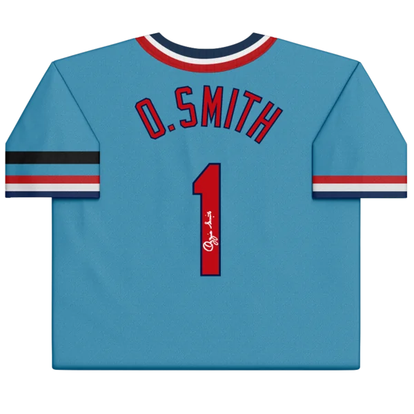 Ozzie Smith Signed Light Blue Cardinals Jersey | Mitchell & Ness