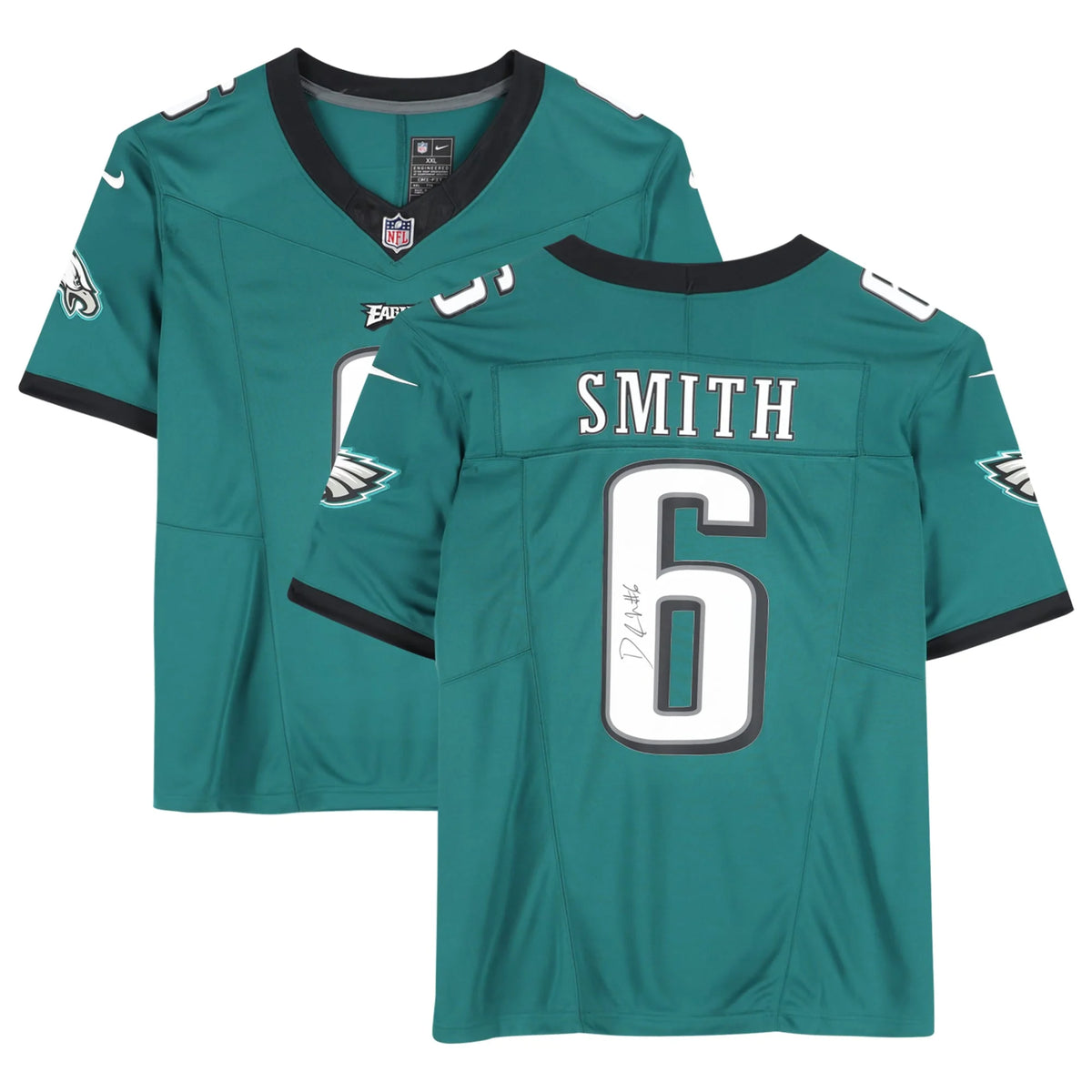 DeVonta Smith Signed Philadelphia Eagles Nike Jersey | Midnight Green | WJRSYSM0123