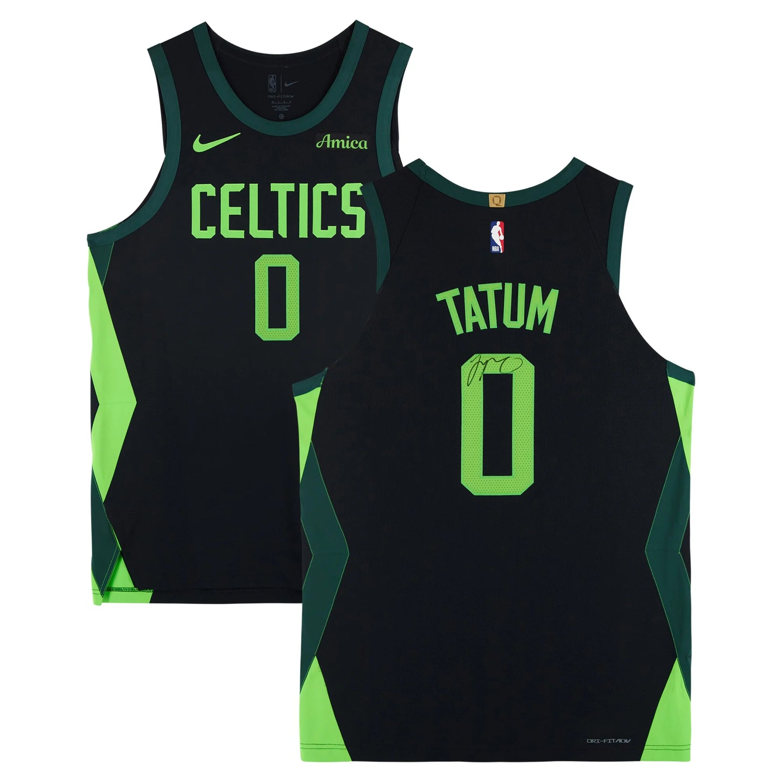 Jayson Tatum Signed Boston Celtics Black Nike 2024-25 City Edition Jersey | Authenticated