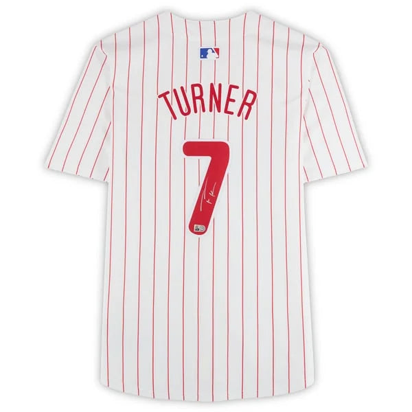 Trea Turner Signed Philadelphia Phillies White Nike Jersey | MLB | WJRSYTU0032