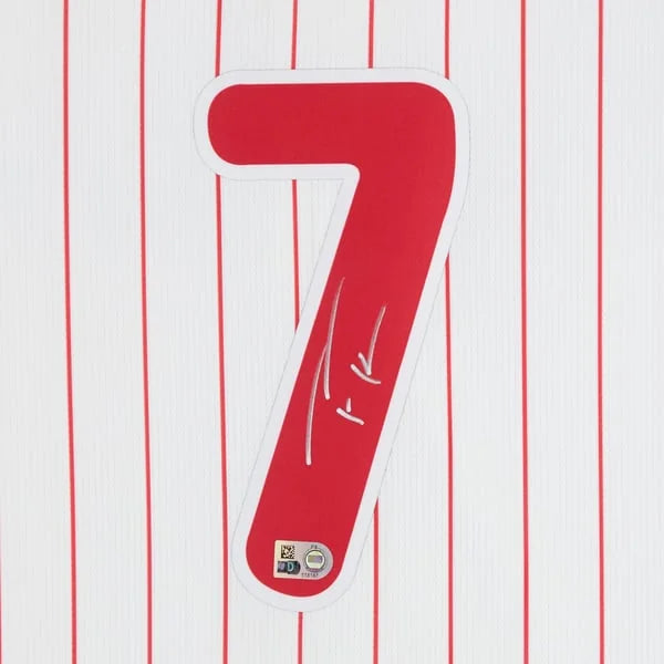 Trea Turner Signed Philadelphia Phillies White Nike Jersey | MLB | WJRSYTU0032