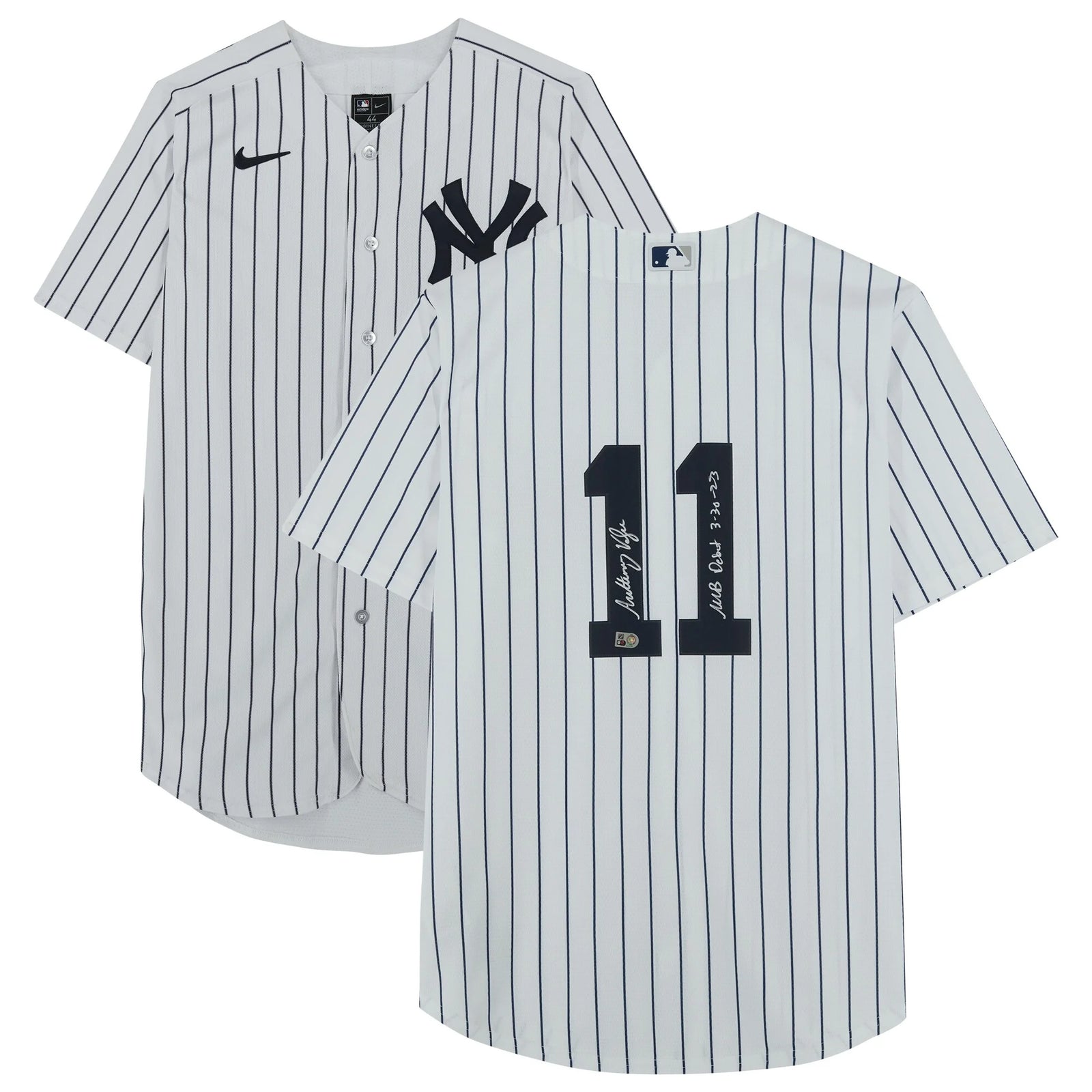 Anthony Volpe Signed Yankees Jersey | MLB Debut 3-30-23 Inscription