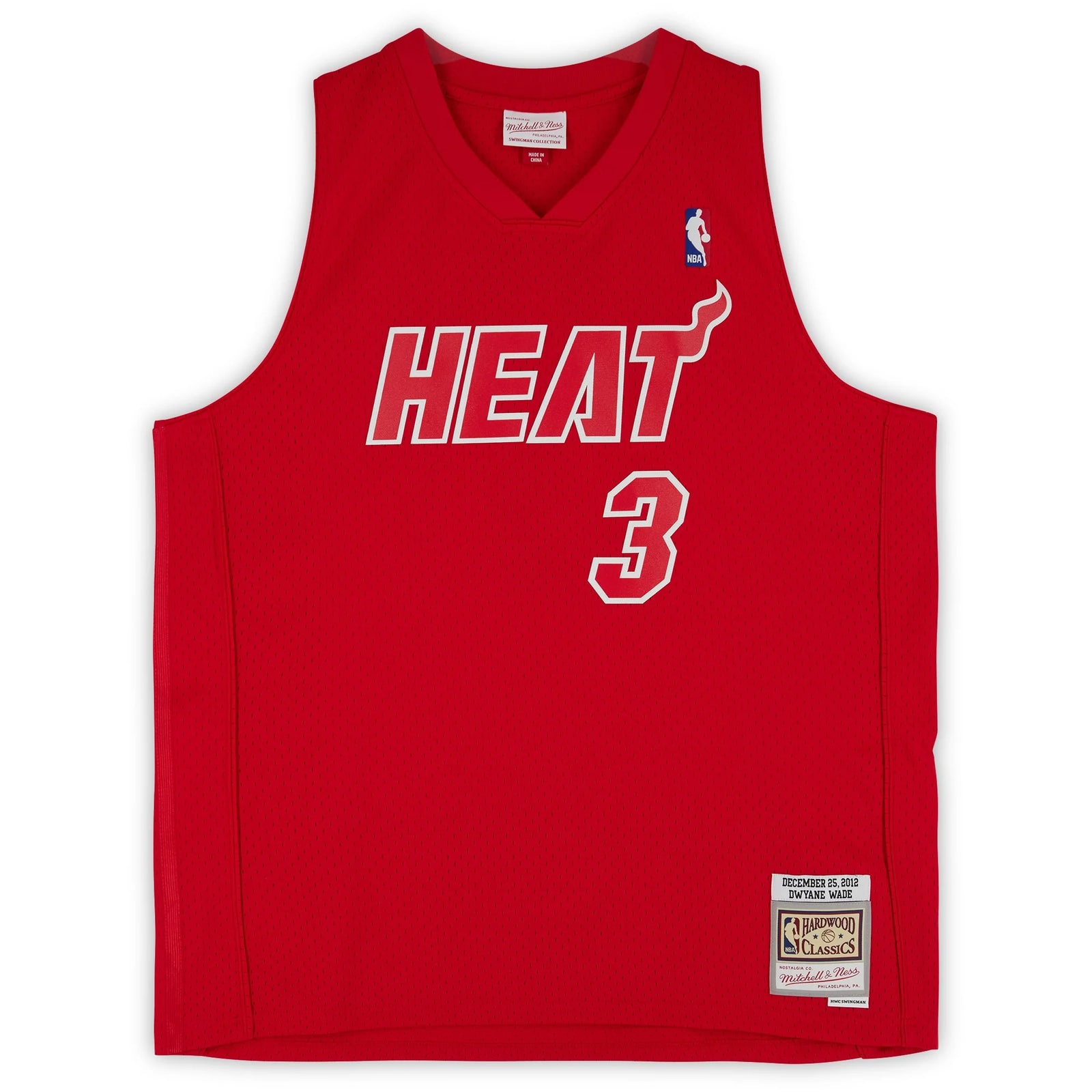 Dwyane Wade Signed Miami Heat Red Jersey | 2012 Christmas Day Mitchell & Ness