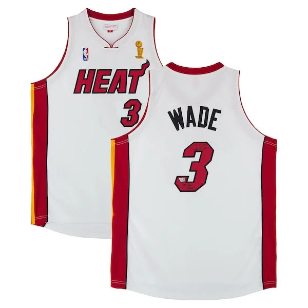 Dwyane Wade Signed Miami Heat Jersey | 2005 Finals White Mitchell & Ness