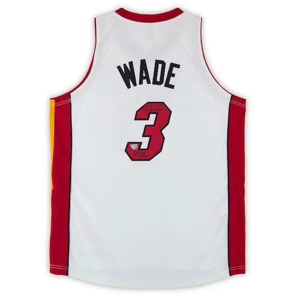 Dwyane Wade Signed Miami Heat Jersey | 2005 Finals White Mitchell & Ness