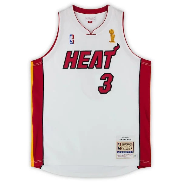 Dwyane Wade Signed Miami Heat Jersey | 2005 Finals White Mitchell & Ness