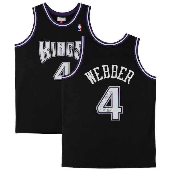Chris Webber Signed Sacramento Kings Jersey | 2000 Mitchell & Ness with HOF 21 Inscription