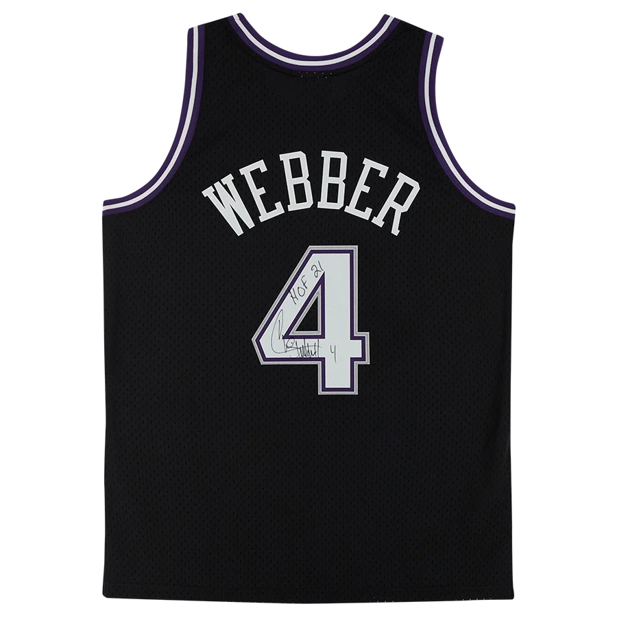 Chris Webber Signed Sacramento Kings Jersey | 2000 Mitchell & Ness with HOF 21 Inscription