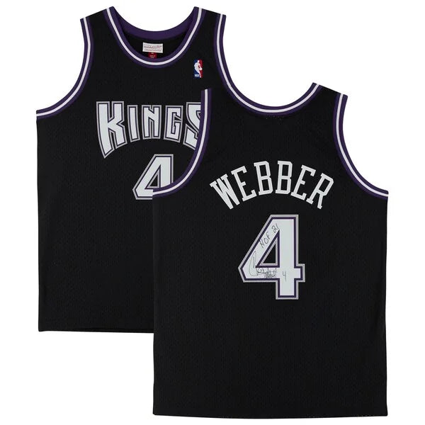 Chris Webber Signed Sacramento Kings Jersey | 2000 Mitchell & Ness with HOF 21 Inscription