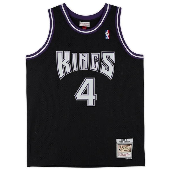 Chris Webber Signed Sacramento Kings Jersey | 2000 Mitchell & Ness with HOF 21 Inscription