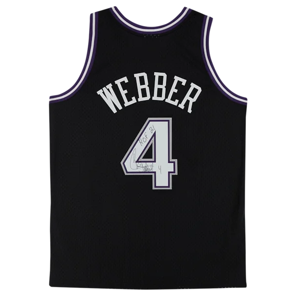 Chris Webber Signed Sacramento Kings Jersey | 2000 Mitchell & Ness with HOF 21 Inscription