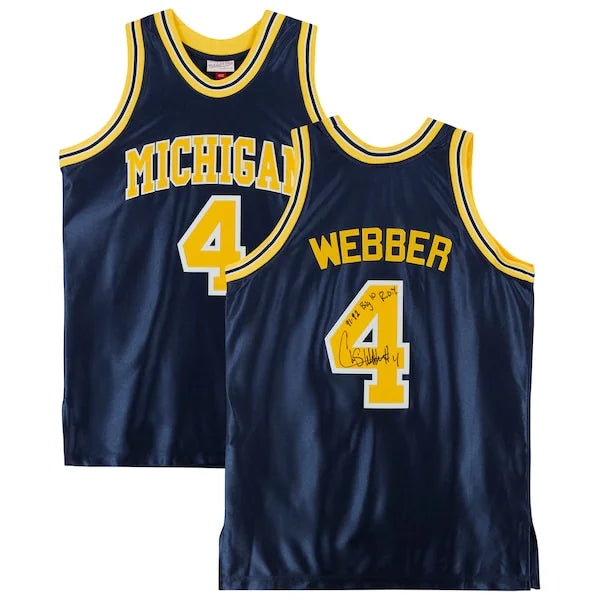 Chris Webber Signed Michigan Wolverines Jersey | 1991-1992 Big Ten ROY Inscription
