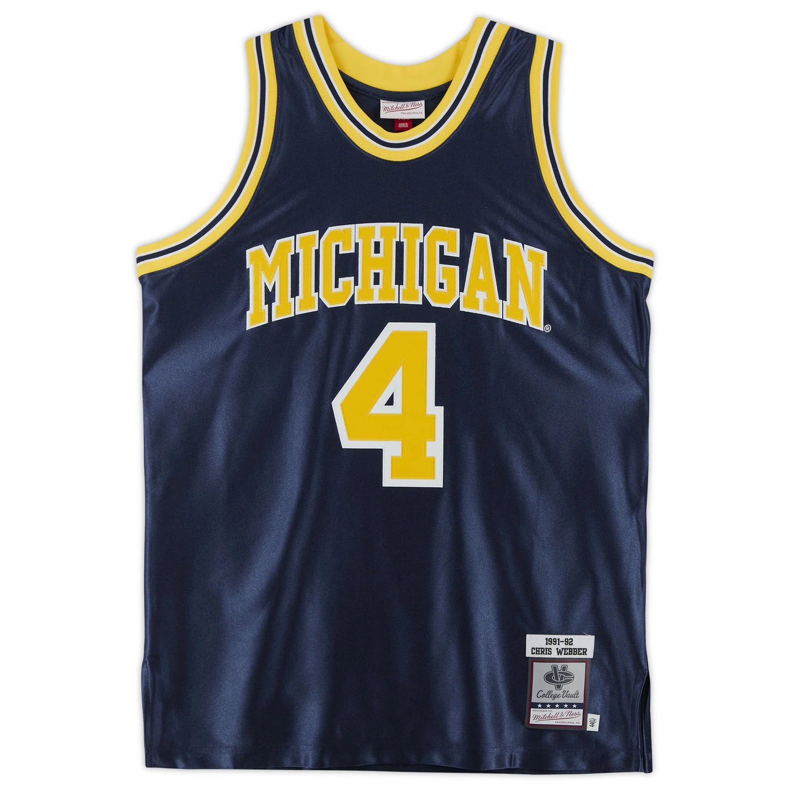 Chris Webber Signed Michigan Wolverines Jersey | 1991-1992 Big Ten ROY Inscription